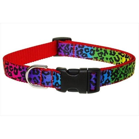 FLY FREE ZONE,INC. Leopard Dog Collar; Rainbow - Small FL511873